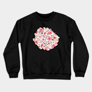 Tropical flowers coral Crewneck Sweatshirt